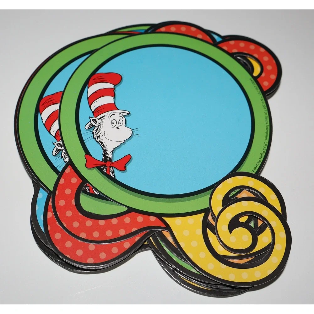 Dr Seuss Teaching Home School Supplies Name Plates Bookmarks Awards Large Lot